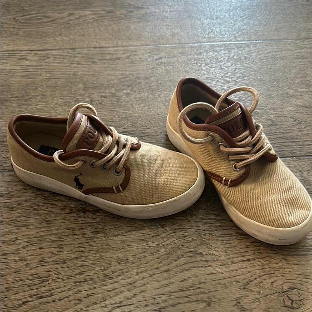 Polo by Ralph Lauren Tan and Brown Casual Sneakers
